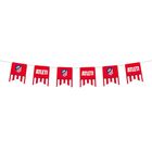 Garland pennants crests Atleti and red and white stripes